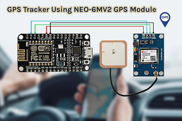 own GPS Tracker ESP8266 NE0-6MV2 GPS module QuartzComponents