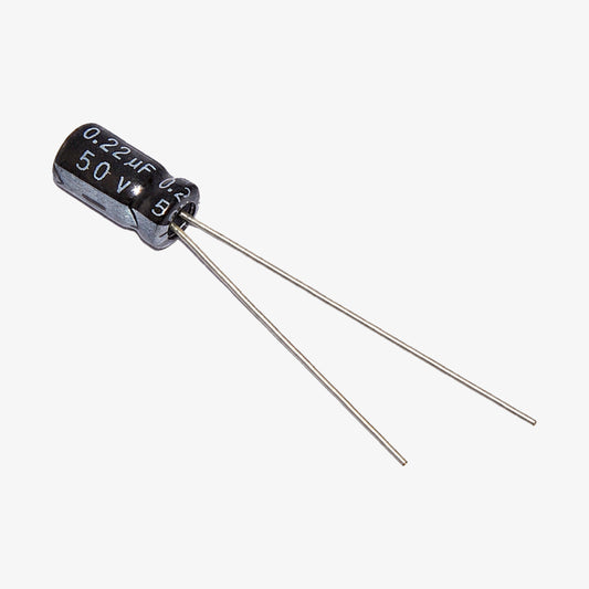 0.22uF 50V Aluminum Radial Electrolytic Capacitor - Through Hole Package