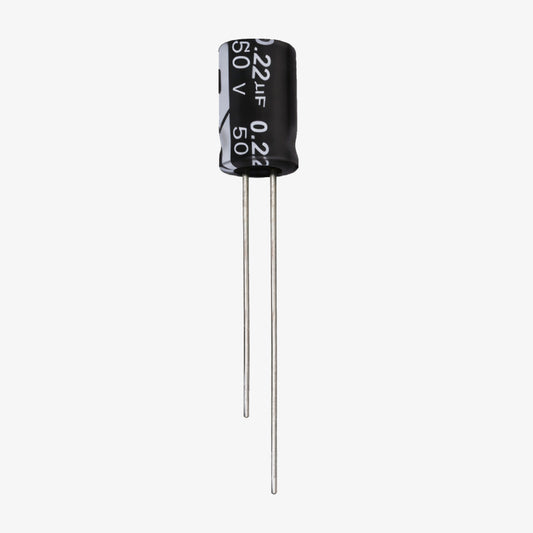 0.22uF 50V Aluminum Radial Electrolytic Capacitor - Through Hole Package