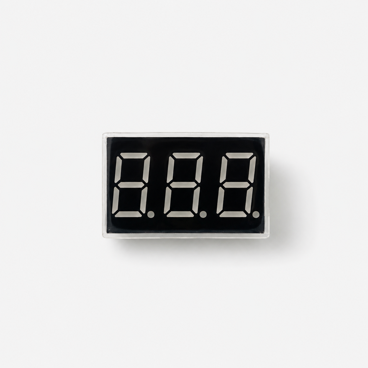 0.36 Inch 3 Digit 7-Segment - RED (Common Anode) LED Display CC - 12 Pin
