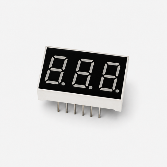 0.36 Inch 3 Digit 7-Segment - RED (Common Anode) LED Display CC - 12 Pin