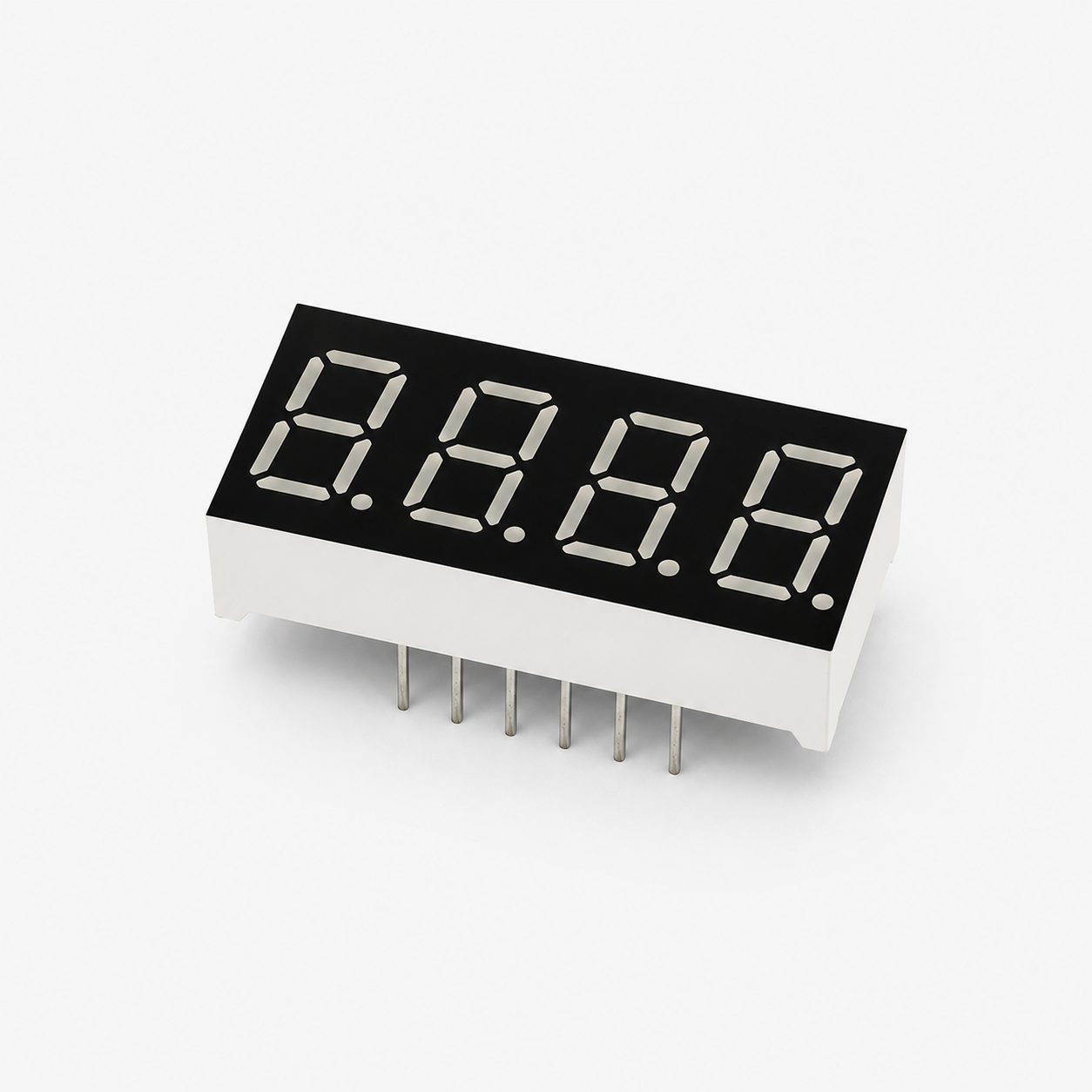 0.36 Inch 4 Digit 7-Segment - RED (Common Anode) LED Display CC - 12 Pin