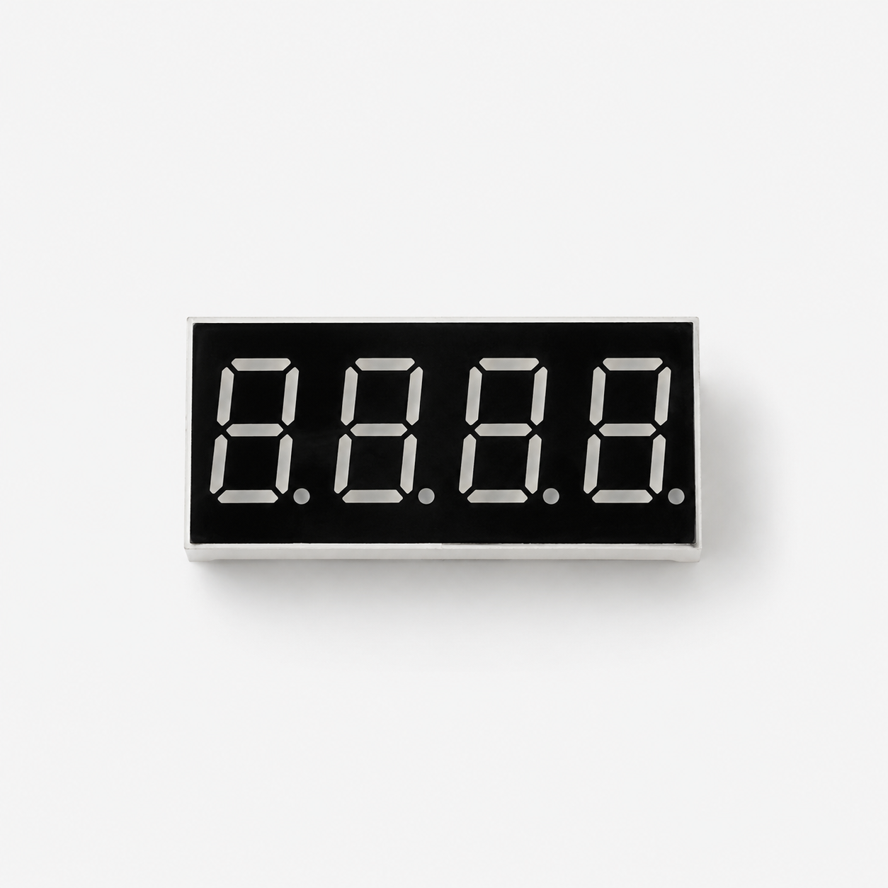 0.36 Inch 4 Digit 7-Segment - RED (Common Anode) LED Display CC - 12 Pin