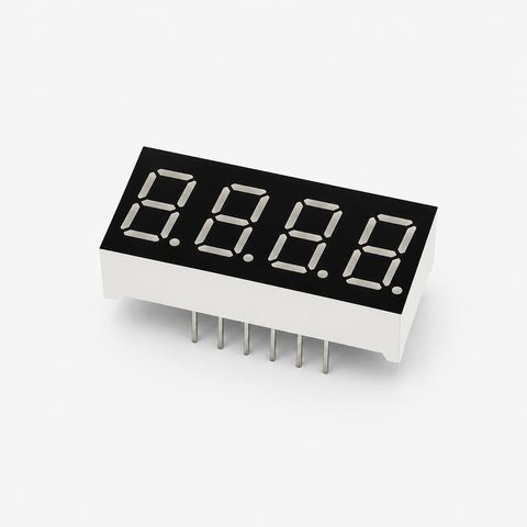 0.36 Inch 4 Digit 7-Segment - RED (Common Anode) LED Display CC - 12 Pin