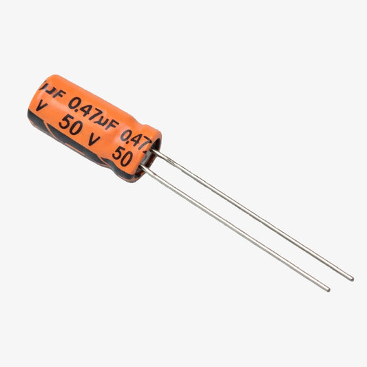 0.47uF 50V Aluminum Radial Electrolytic Capacitor - Through Hole Package