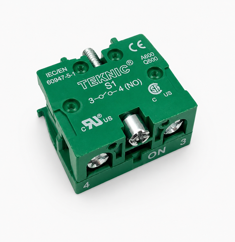 Ceyone ZB2-BE101 Green Push Button Contact Element For Elevator 22.5mm GREEN (NO)