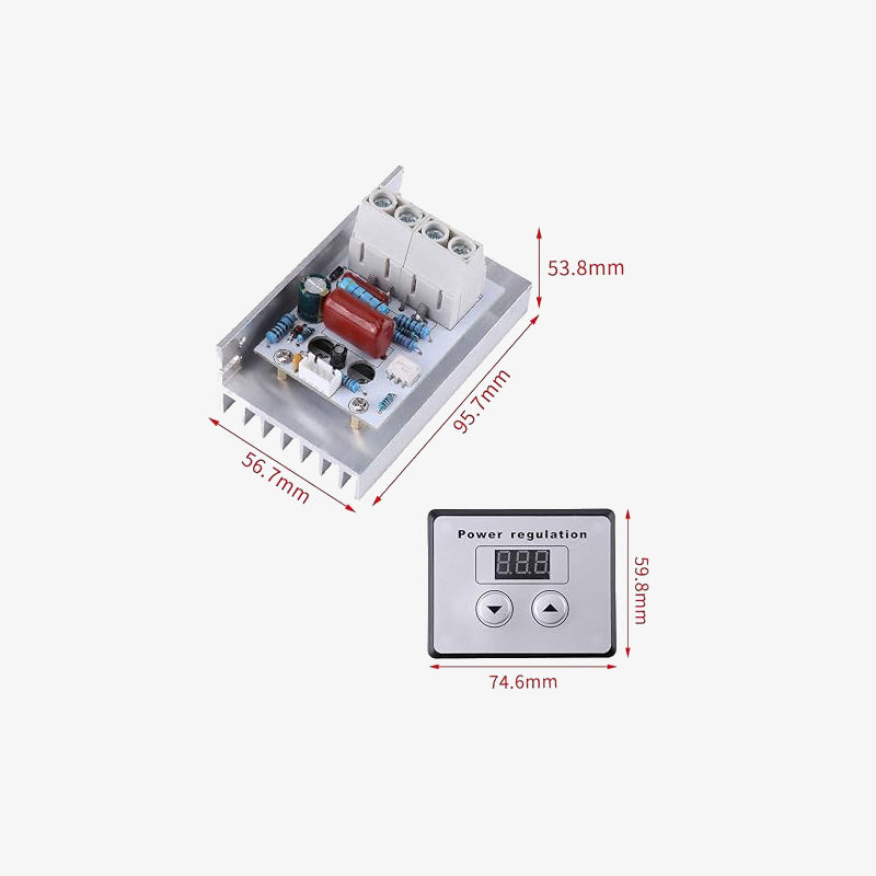 10000W 220V SCR Digital High Power Voltage Regulator Speed Control Dimmer Thermostat