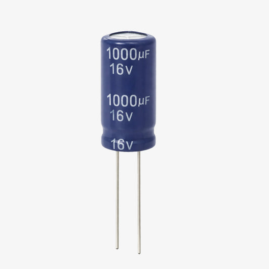1000uF 16V Aluminum Radial Electrolytic Capacitor - Through Hole Package