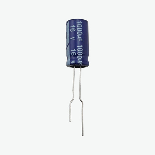 1000uF 16V Radial Electrolytic Capacitor - Through Hole Package