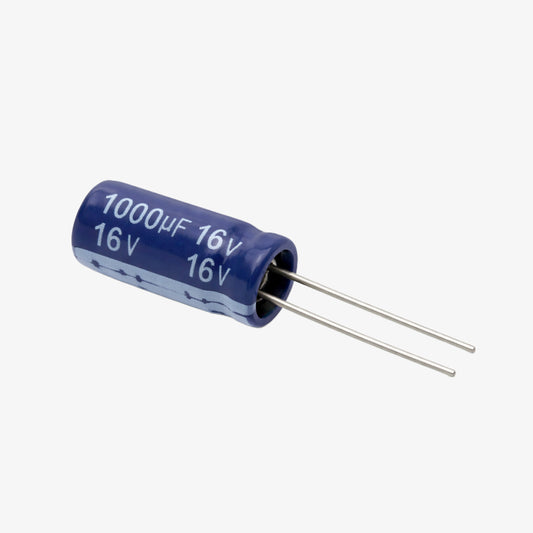 1000uF 16V Aluminum Radial Electrolytic Capacitor