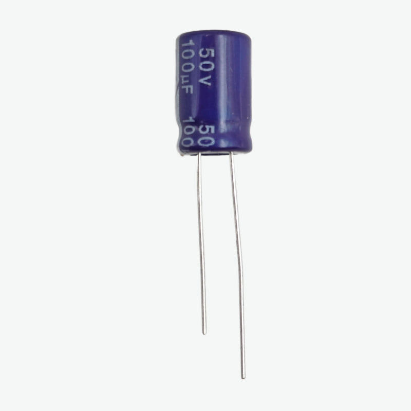 100uF 50V Radial Electrolytic Capacitor - Through Hole Package