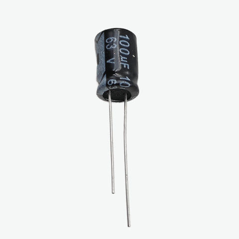 100uF 63V Radial Electrolytic Capacitor - Through Hole Package