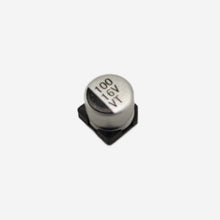 Load image into Gallery viewer, 100uF 16V SMD Electrolytic Capacitor