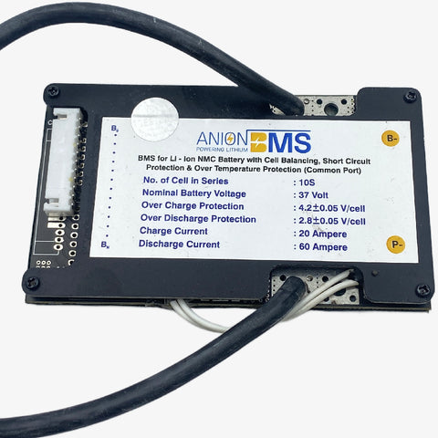 10S 36V/37V 60A BMS for Lithium Ion NMC Battery With Cell Balancing 