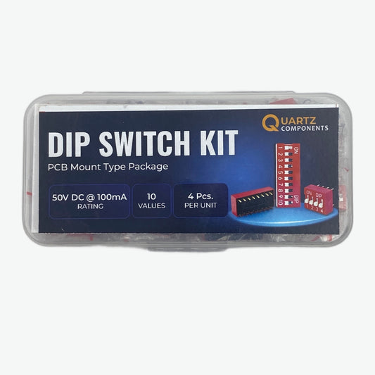 10 Set DIP Switch Kit PCB Mount Type Package 1 to 10 Position - 40 Pcs
