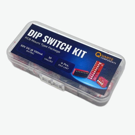 10 Set DIP Switch Kit PCB Mount Type Package 1 to 10 Position - 40 Pcs