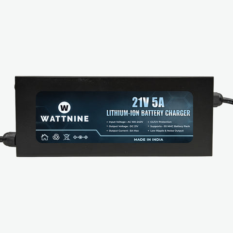 WATTNINE 21V 5A Lithium-Ion Battery Charger 