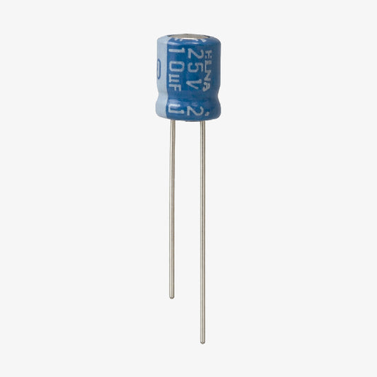 10uF 25V Aluminum Radial Electrolytic Capacitor - Through Hole Package