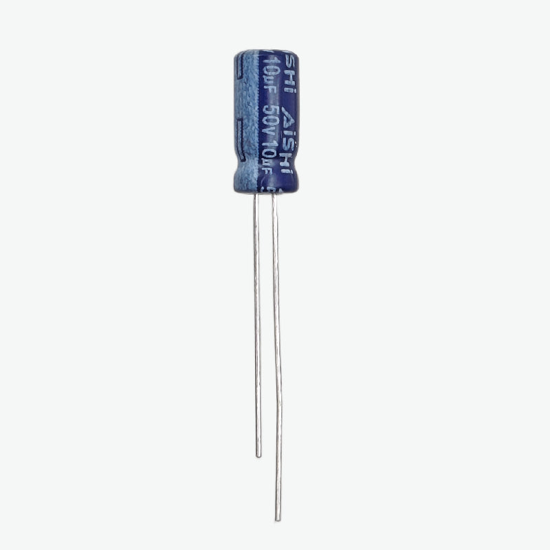 10uF 50V Radial Electrolytic Capacitor - Through Hole Package