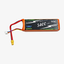 Load image into Gallery viewer, 11.1V 5400mAh 3S 60C Lithium-Polymer Rechargeable Battery