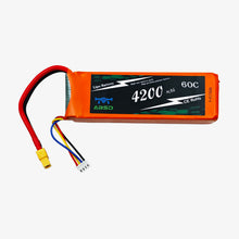 Load image into Gallery viewer, 11.1V 4200mAh 3S 60C Lithium-Polymer Rechargeable Battery