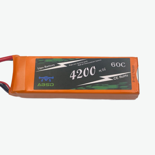 11.1V 4200mAh 3S 60C Lithium-Polymer Rechargeable Battery
