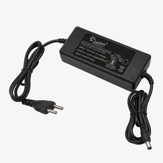 12.6V 5A AC to DC Switching Power Supply Adapter with 5.5mm DC Plug – Table Top SMPS Charger