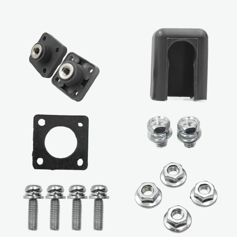 120A Copper Bolt Type Double Threaded Square Battery Terminal - Black