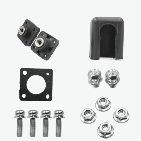 120A Copper Bolt Type Double Threaded Square Battery Terminal - Black