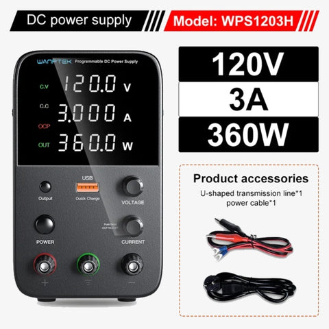 WANPTEK WPS1203H Adjustable DC Power Supply 120V/3A (360W)