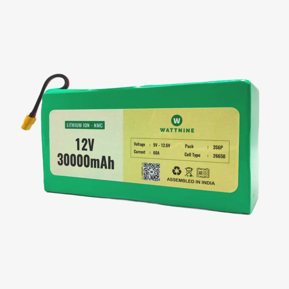 12V 30Ah Lithium Ion (NMC) Battery Pack