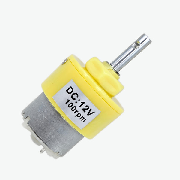 12V DC 100 RPM High Torque Geared Motor for Robotics & Industrial Applications
