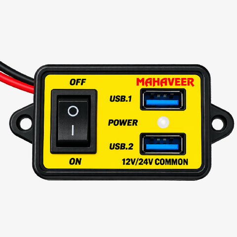 12V/24V Dual USB Charging Power Module with ON/OFF Switch