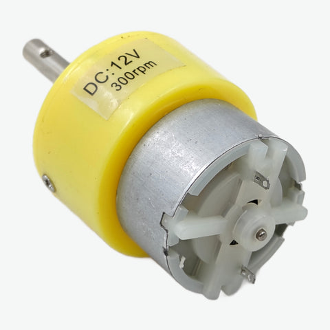 DC 12V 300RPM Gear Motor Centre Shaft DC Geared Motor Heavy Duty Motor for Robotics