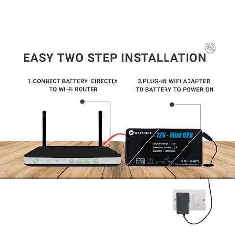 12V Mini UPS for WiFi Router