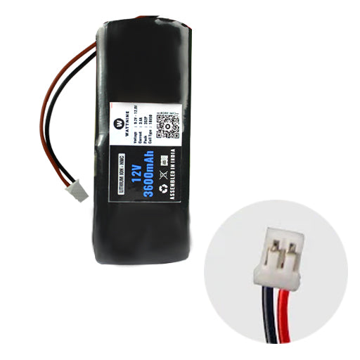 12v 3600mAh Lithium ion Battery Pack with warranty