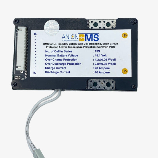13S 48V 40A BMS for Lithium Ion NMC Battery With Cell Balancing (Common Port)