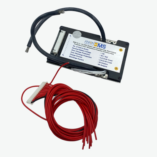 13S 48V 60A BMS for Lithium Ion NMC Battery With Cell Balancing (Common Port)