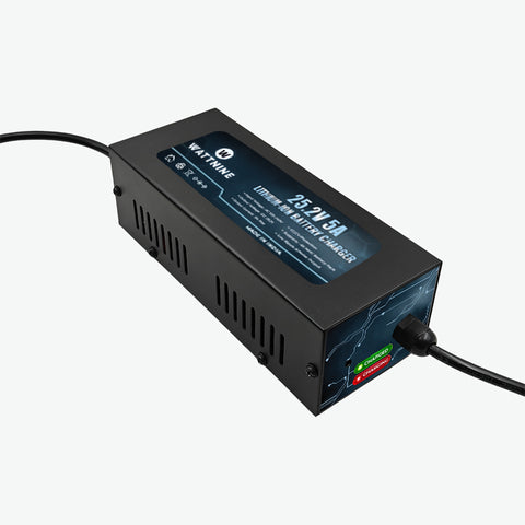 WATTNINE 25.2V 5A Lithium-Ion Battery Charger for 6S NMC Battery Pack 