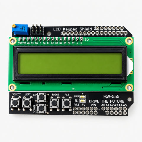 1602 LCD Board Keypad Arduino Shield with Yellow Backlight