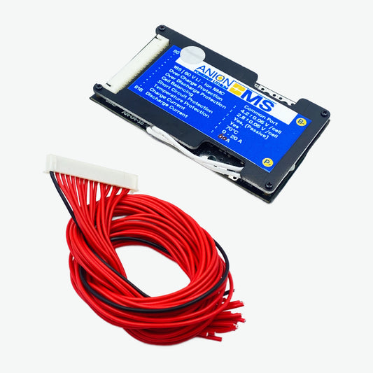 16S 60V/59.2V 60A BMS for Lithium Ion NMC Battery With Cell Balancing (Common Port)