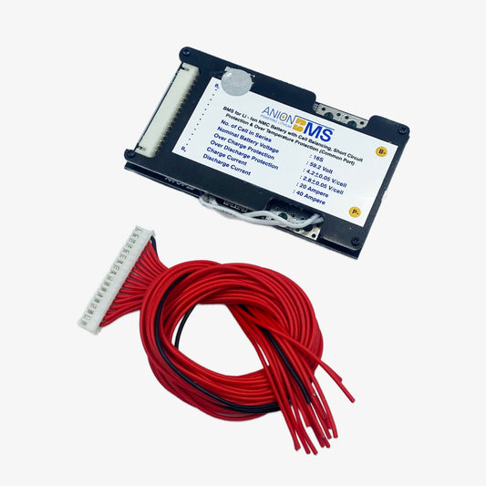 16S 60V/59.2V 40A BMS for Lithium Ion NMC Battery With Cell Balancing (Common Port)