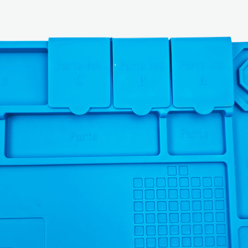 17.7 x 11.8 inch Heat Insulation Silicone Magnetic Soldering Repair Mat ESD Protection MAT