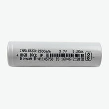 Load image into Gallery viewer, 18650 Li-ion 2500mAh Rechargeable Battery