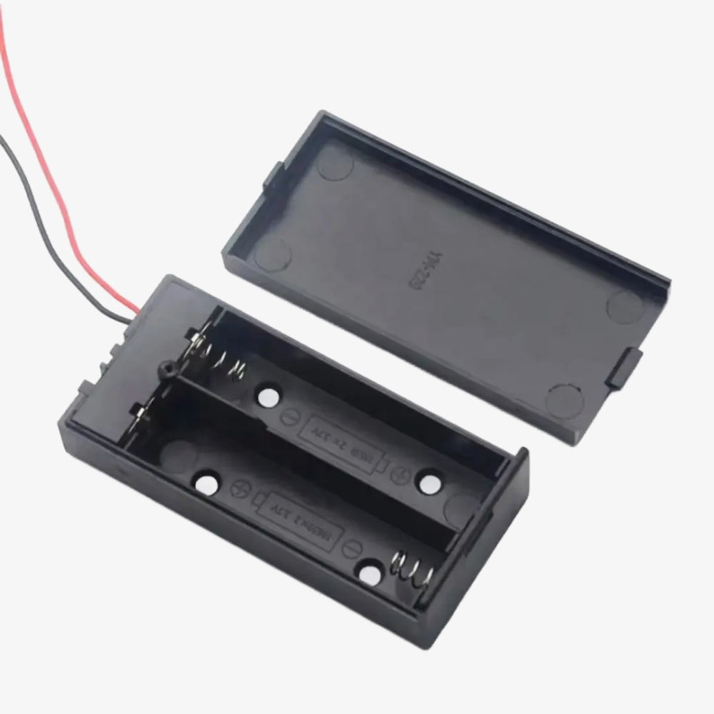 18650 x 2 Battery Holder with Cover 