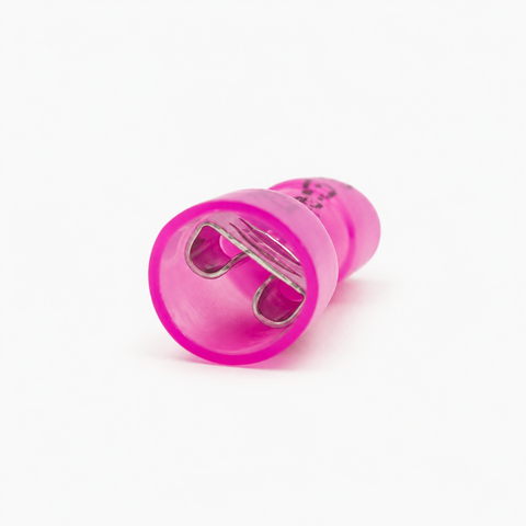 HFDFD1.25-250 Brass Female Insulated Spade Joint Cable Wire Connector 1.5-2.5 sqmm (22-16 AWG) - Pink
