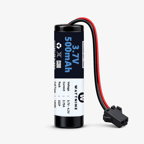 WATTNINE® 3.7V 500mAh Li-ion Rechargeable Battery with BMS and SM Connector for RC Cars, Remote Control Toys, Robot Kits & DIY Projects