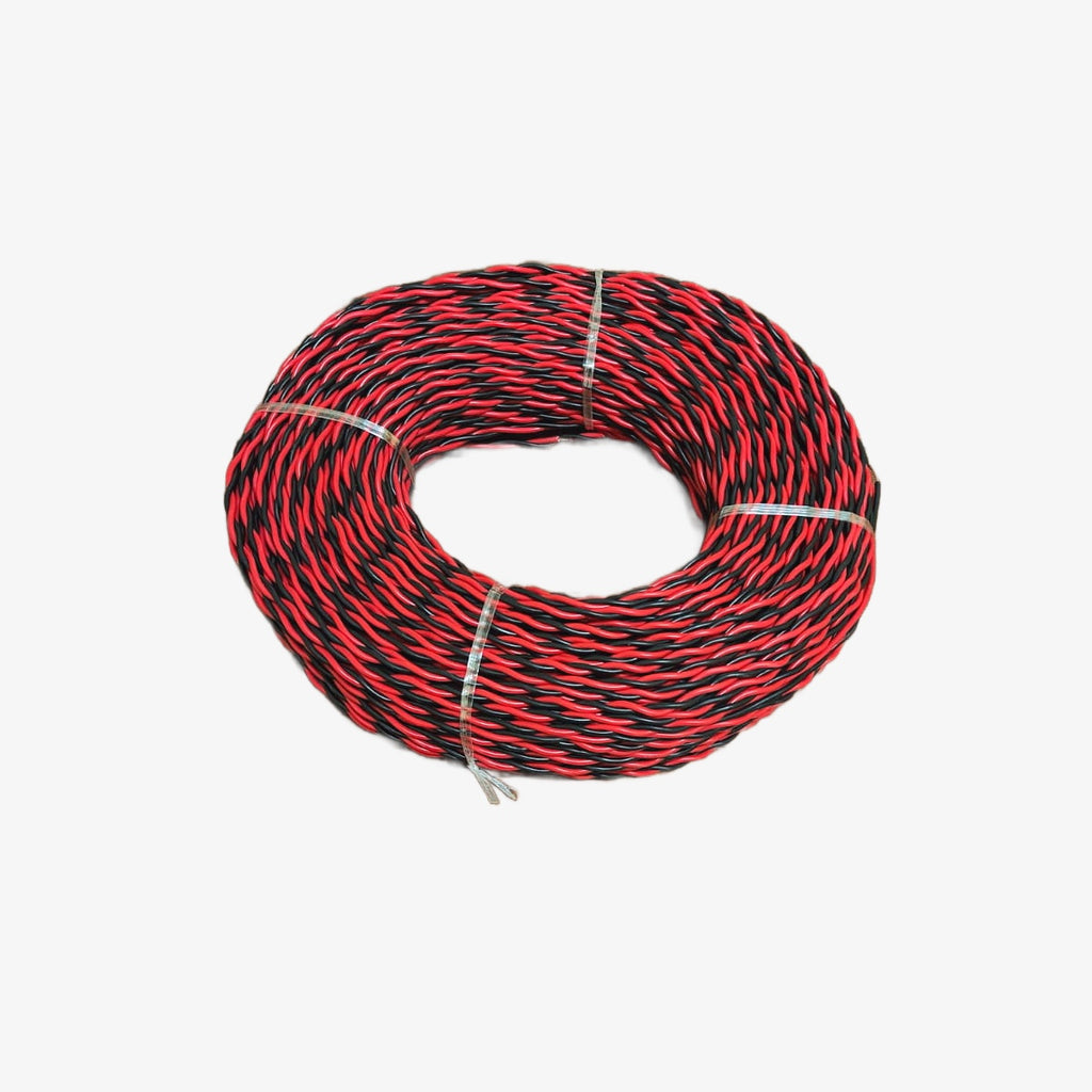 Twisted 2 Core Cable (Red & Black) 1sqmm Twin Copper Wire