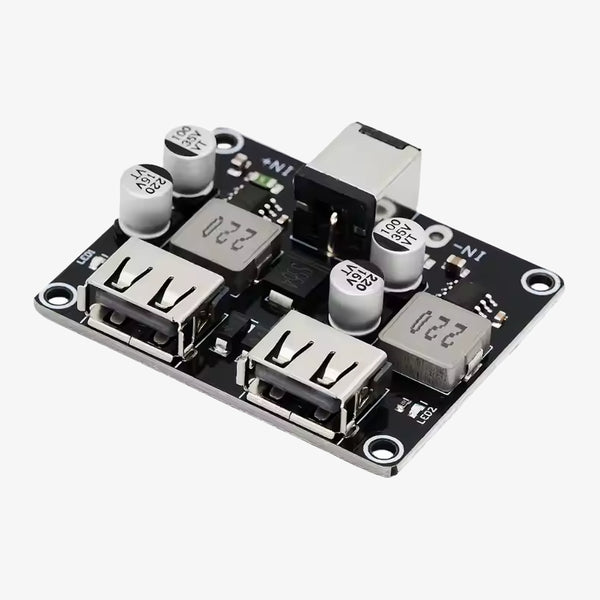 2-Channel USB QC3.0 QC2.0 DC-DC Buck Converter Charging Step-Down Module 6-32V 9V 12V 24V to Fast Quick Charger Circuit Board