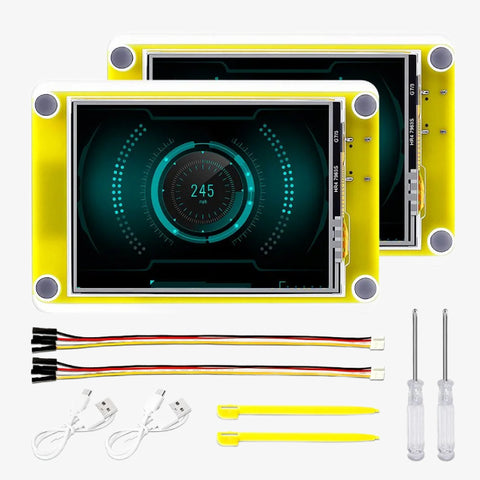 Elecrow 2.4inch ESP32 Solo Miner LCD Display Cryptocurrency Solo Miner with 1000KH/s Hashrate and Built-in WiFi and BLE (2 Pack)